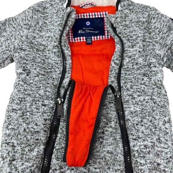 Ben Sherman Infant Snowsuit Sweater Fleece Lined Winter Pram Suit Size 6-9 Month - Picture 8 of 12